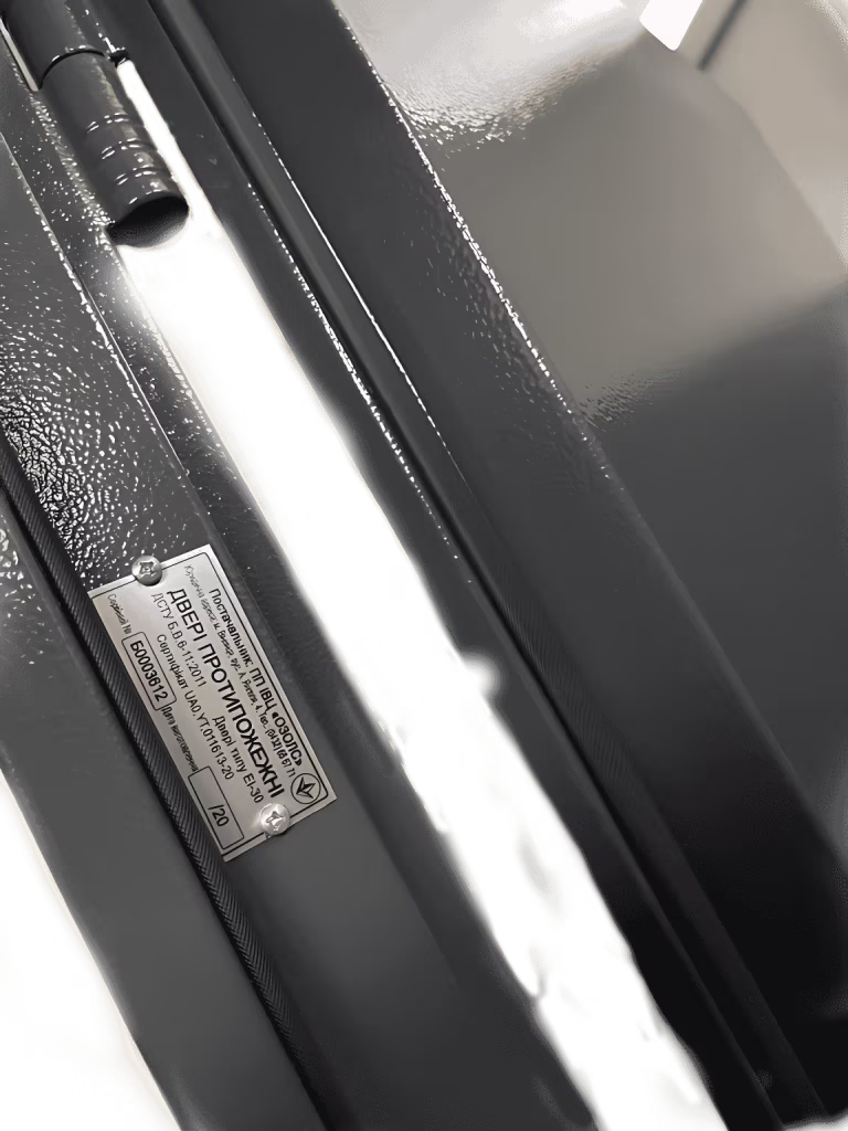 Протипожежні 1200 EI-30 RAL 7024 сертифікат